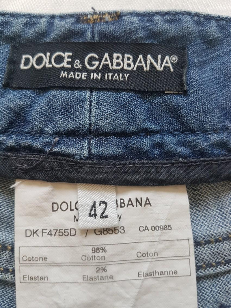 Dolce & Gabbana blue denim mini skirt