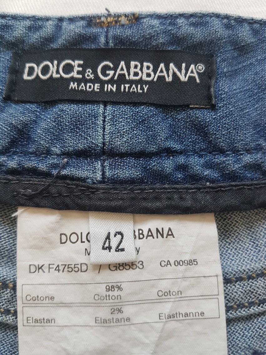 Dolce & Gabbana blue denim mini skirt