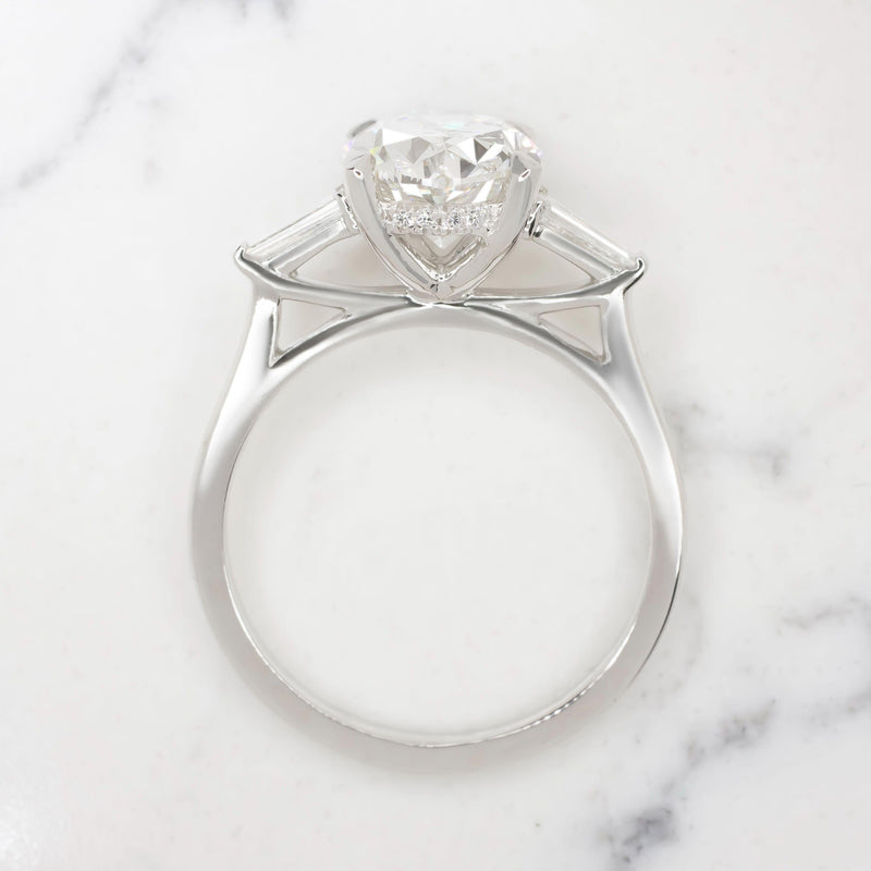 Verde 3ct IGI Certified Lab-grown Oval Cut VS2 Diamond Ring