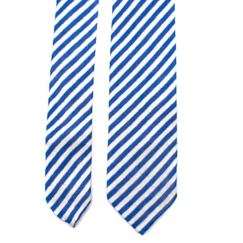 AD56 Milano Blue & White Striped Tie