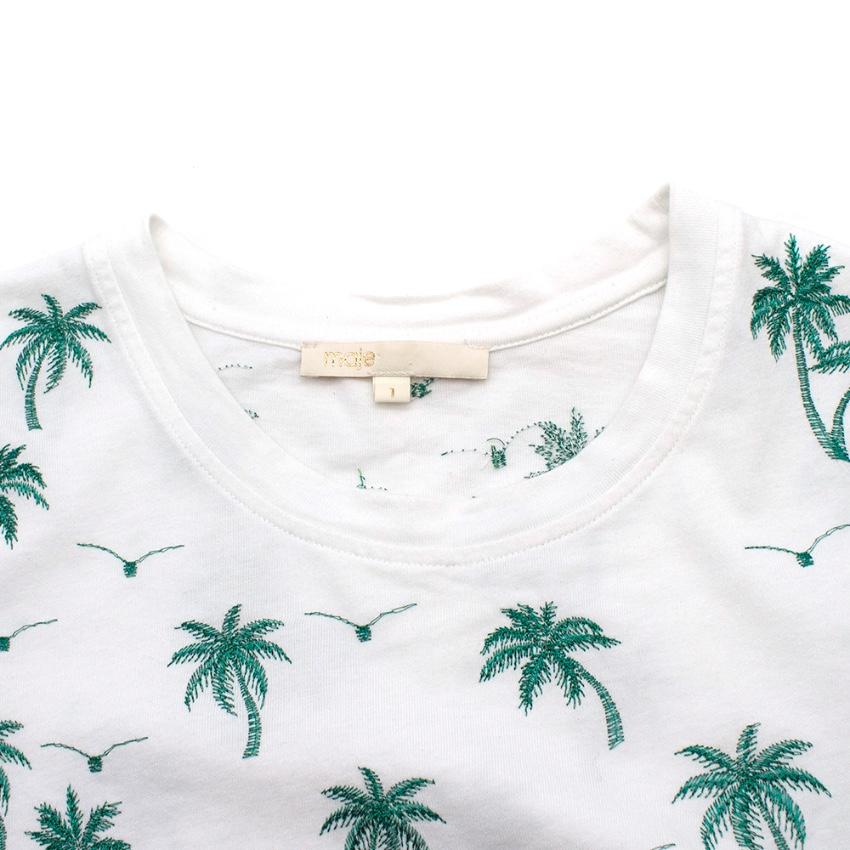 Maje White Tanzanie Palm Tree Tshirt