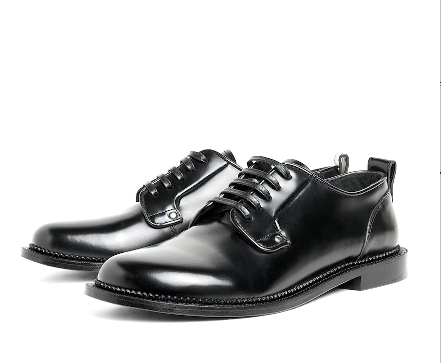 AMI Paris Leather Anatomical Derby Shoes