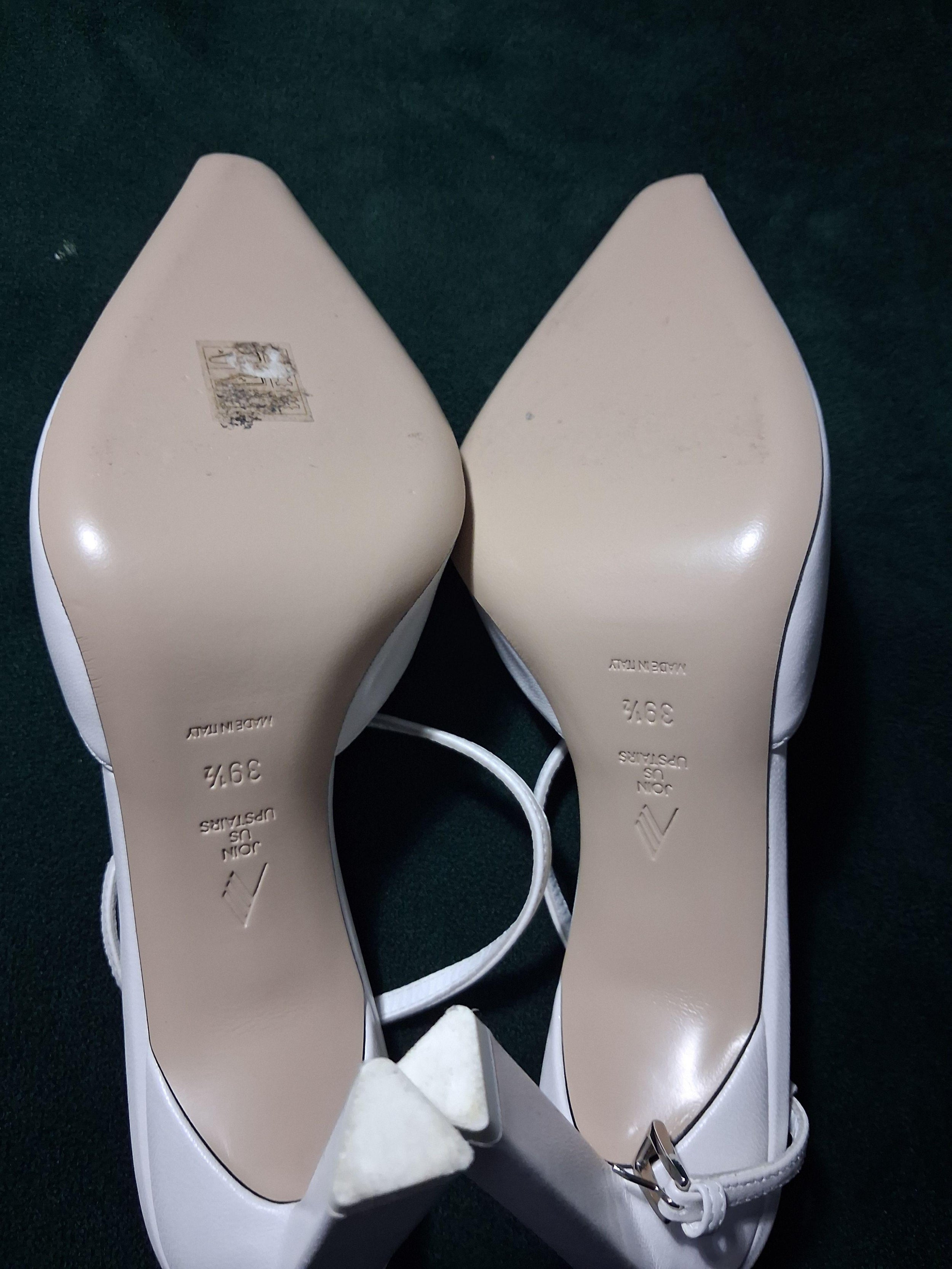 The Attico White Leather Amber Sandals
