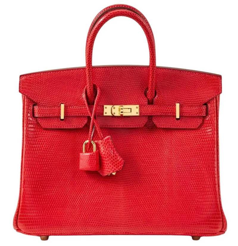 Hermes Birkin Rouge Exotique Niloticus Lizard 25cms