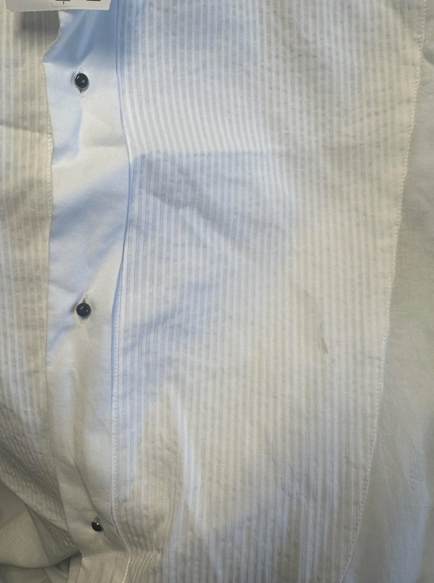 Canali White Pleated Dress Shirt