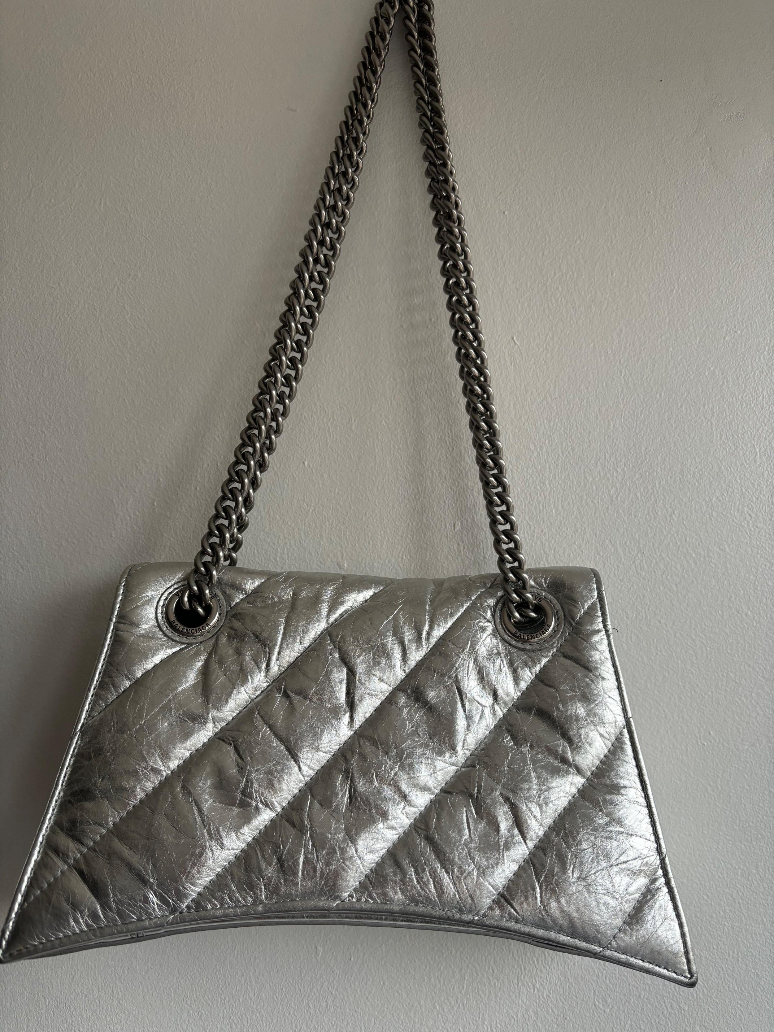 Limited Edition Silver Metallized Crush Calfskin Bag