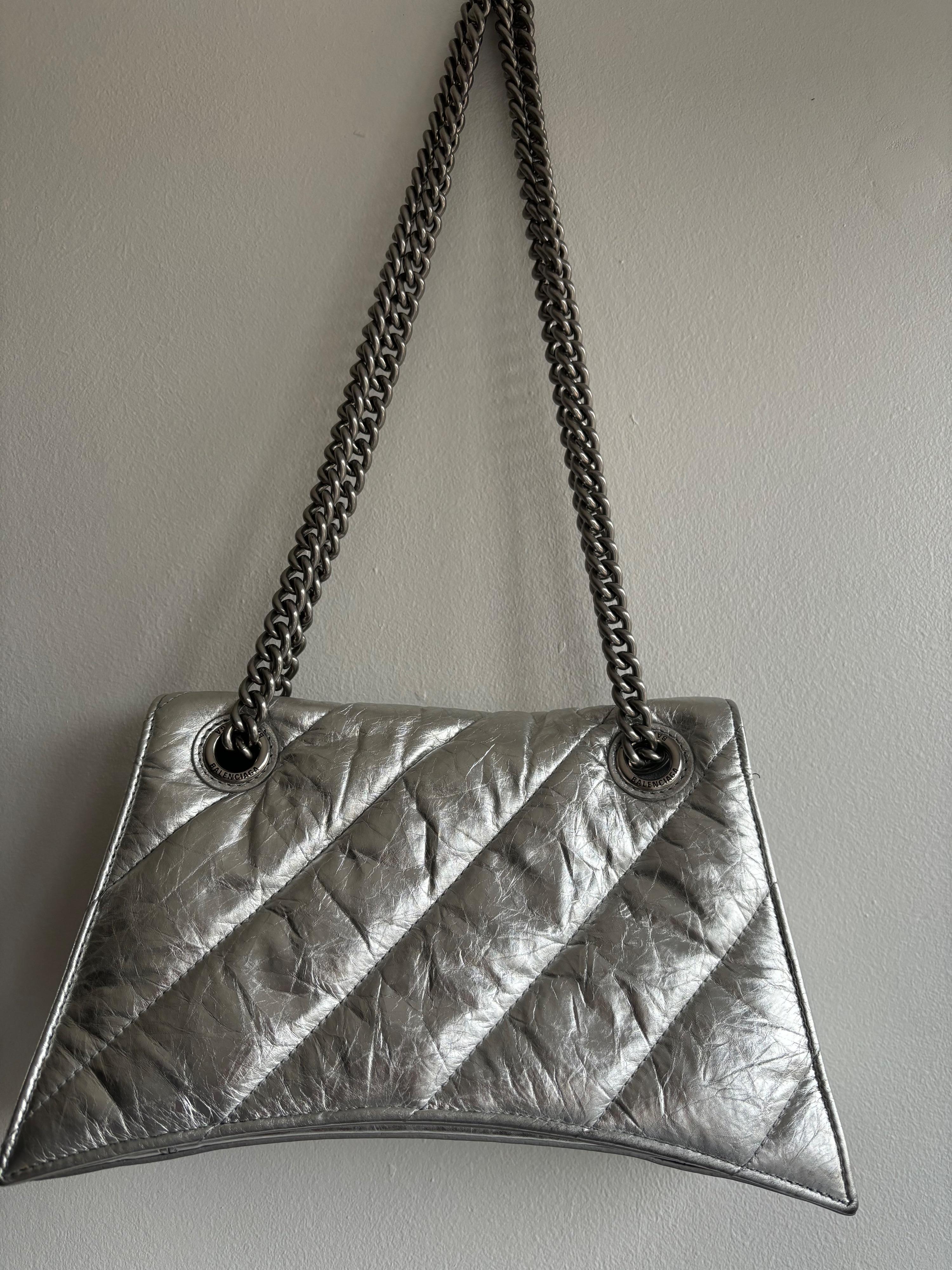 Limited Edition Silver Metallized Crush Calfskin Bag