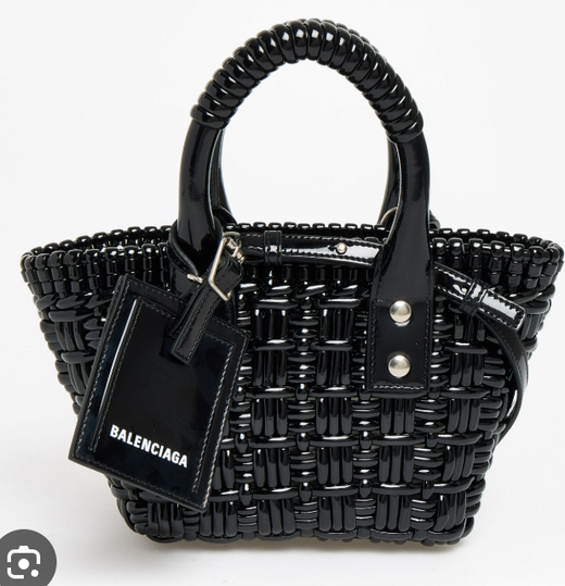 Balenciaga Black High Shine Mini Tote
