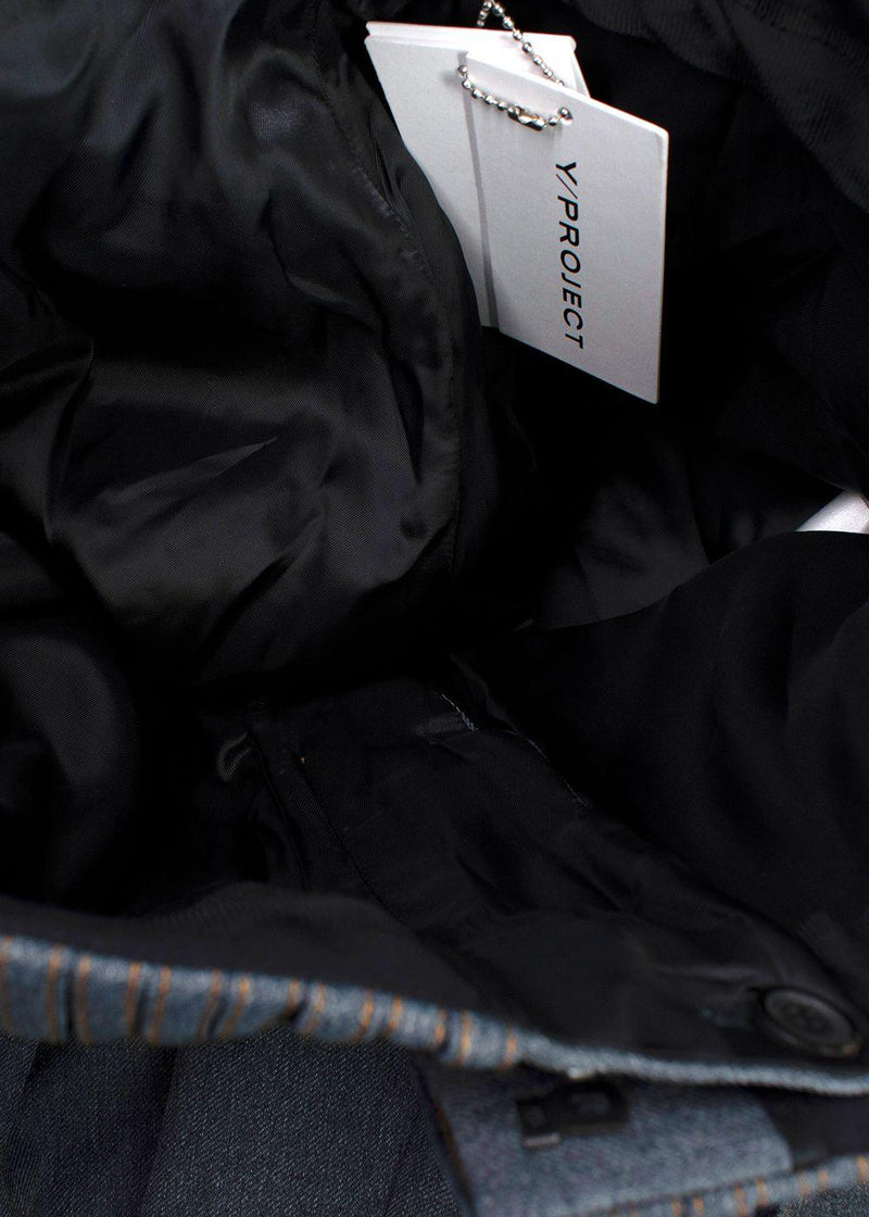 Y/Project Blue Denim Effect Unisex Tailored Trousers