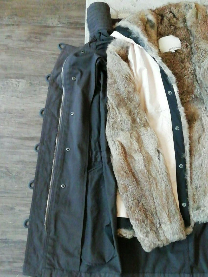 3.1 Phillip Lim Brown Parka With Rabbit Fur