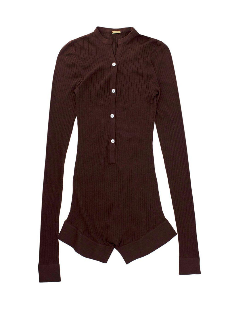 Dodo Bar Or Chocolate Brown Sheer Lubi Romper