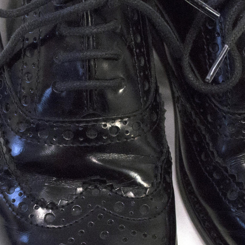 Dolce & Gabbana Girls Black Lace Up Brogues
