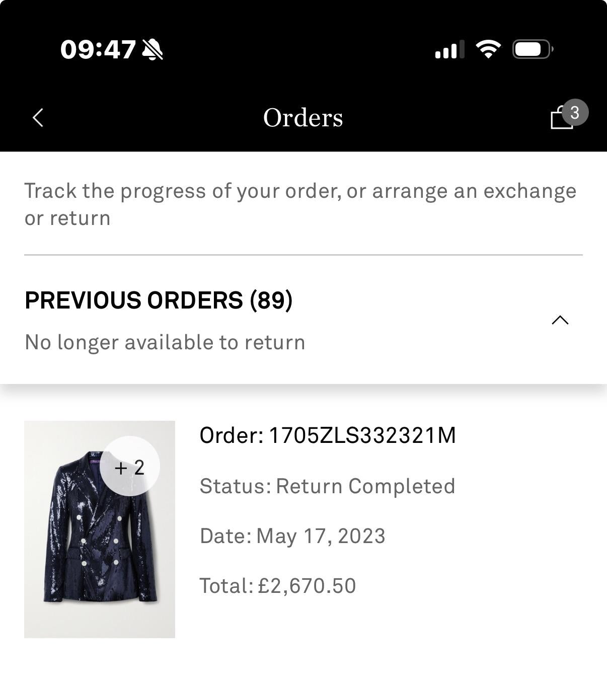 Ralph Lauren Collection Blue Sequin Camden Blazer