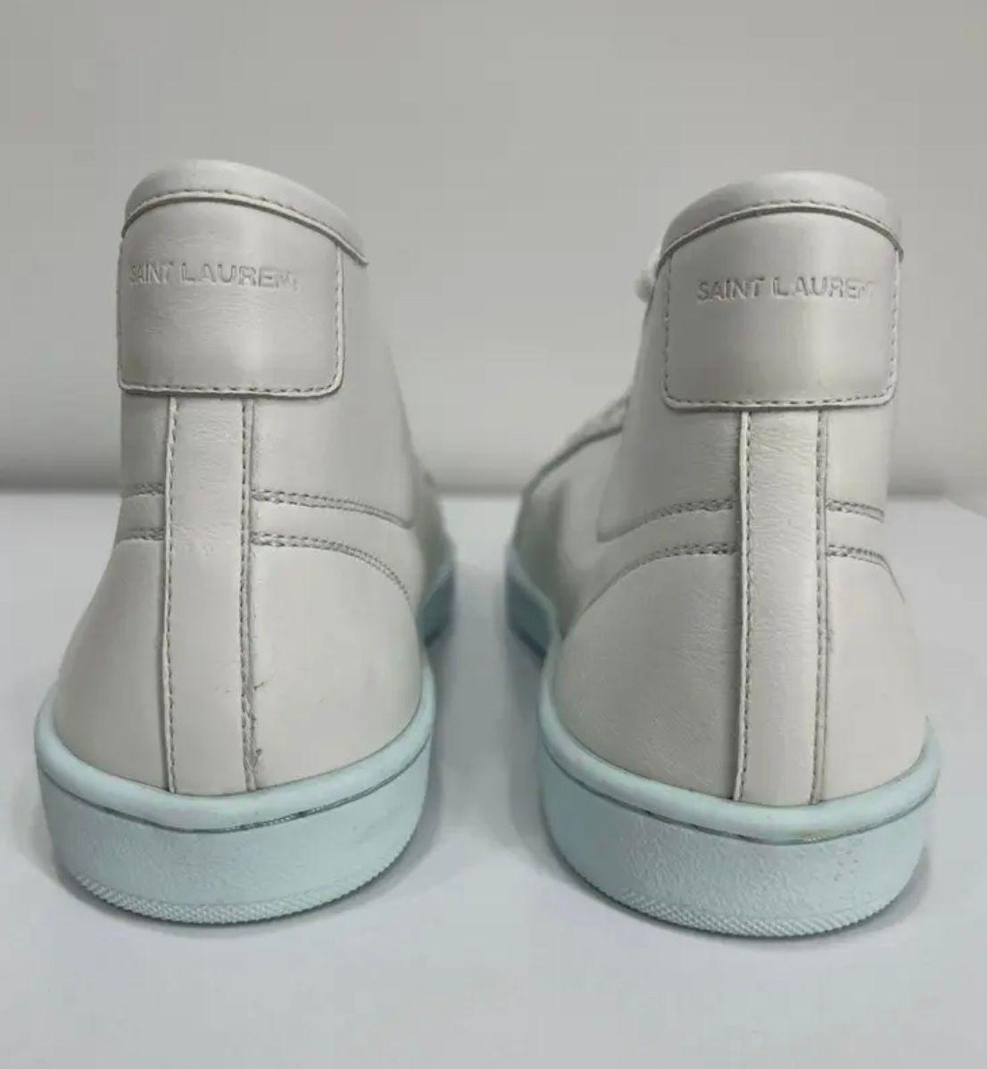 Saint Laurent White Donna High Top Sneakers