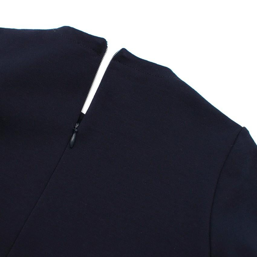 Il Gufo Girls 5Y Navy Ruffle Sleeve Dress