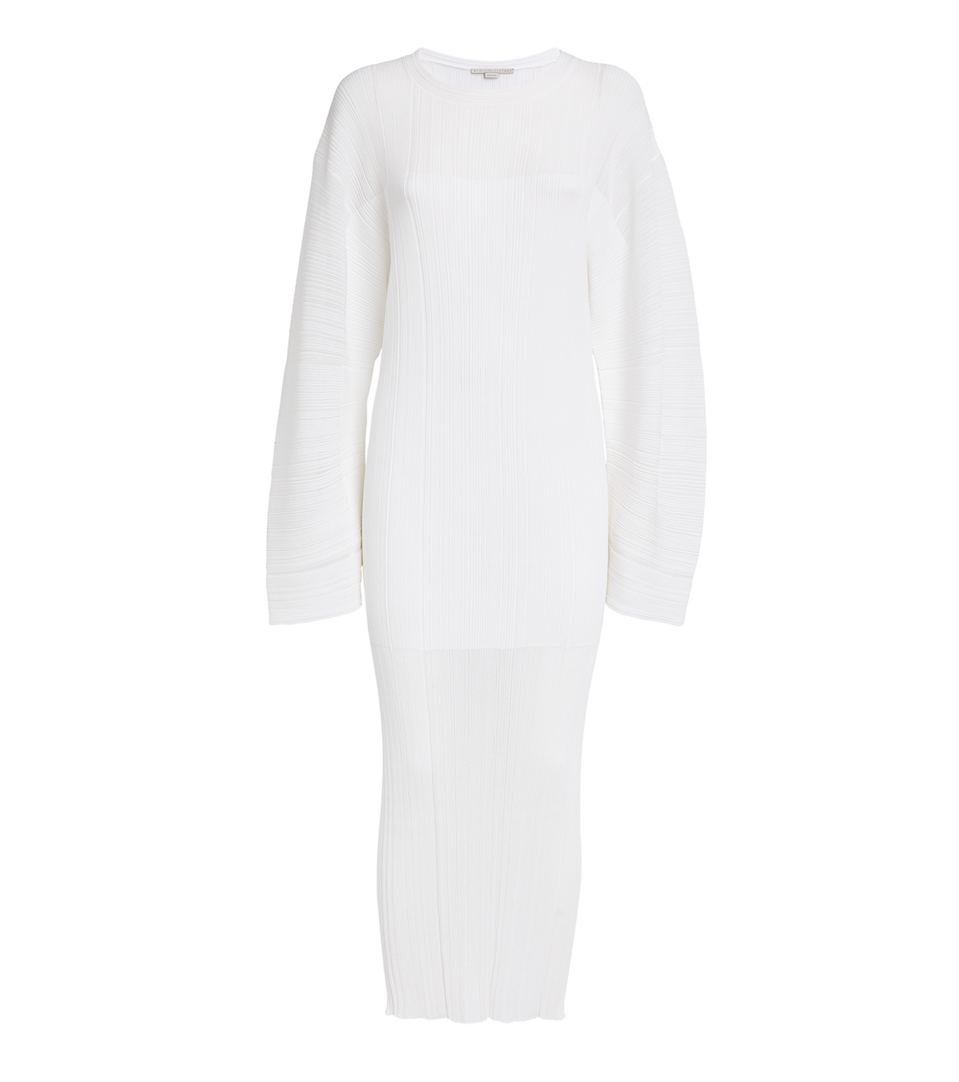 Stella McCartney Plissé Fine-knit Midi Dress