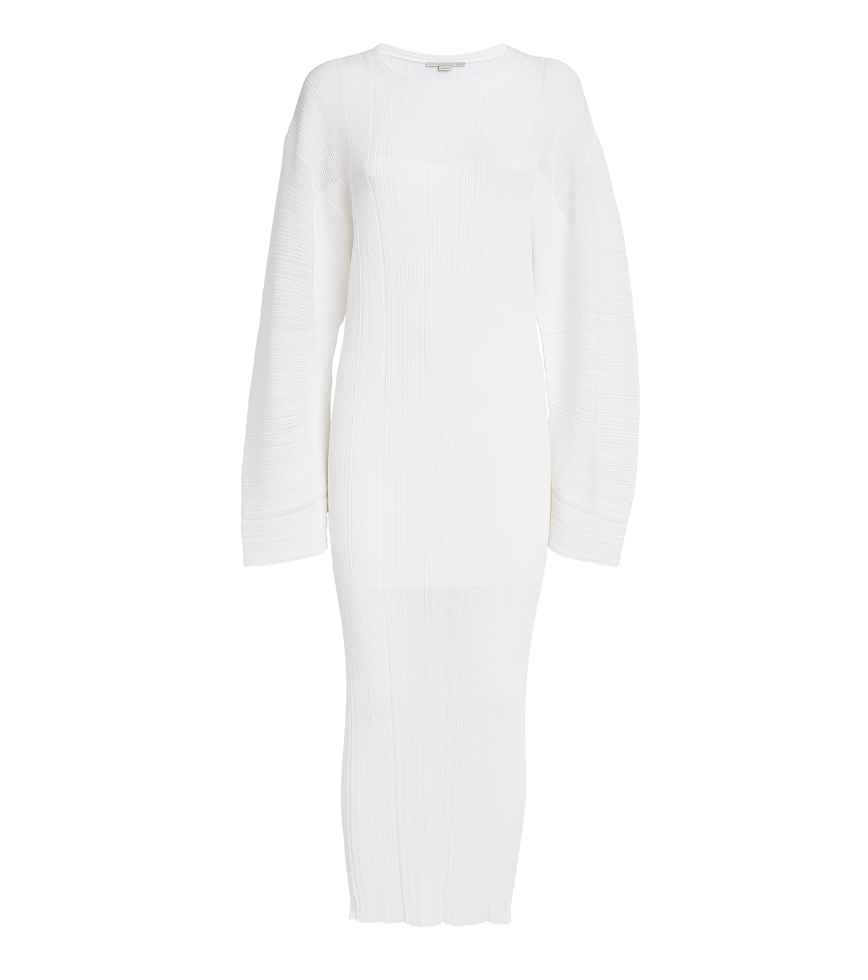 Stella McCartney Plissé Fine-knit Midi Dress