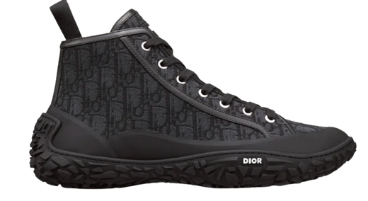 Dior Black Oblique Jacquard High Top Sneakers