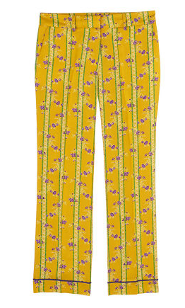 Paul & Joe yellow floral print cropped pants
