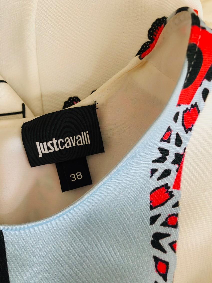 Just Cavalli Sleeveless Multi-Print Dress