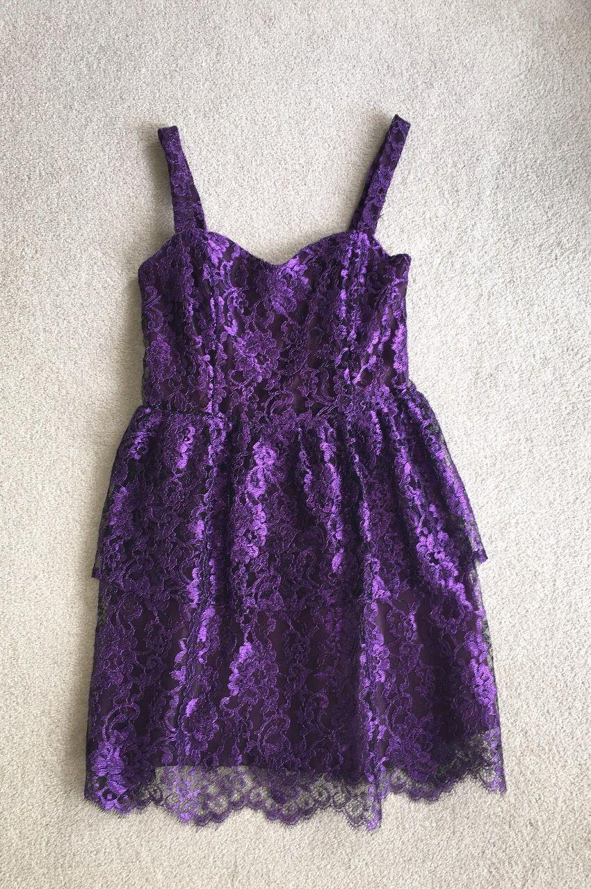 Tiffany McCall Couture Purple Lace Dress with Bolero