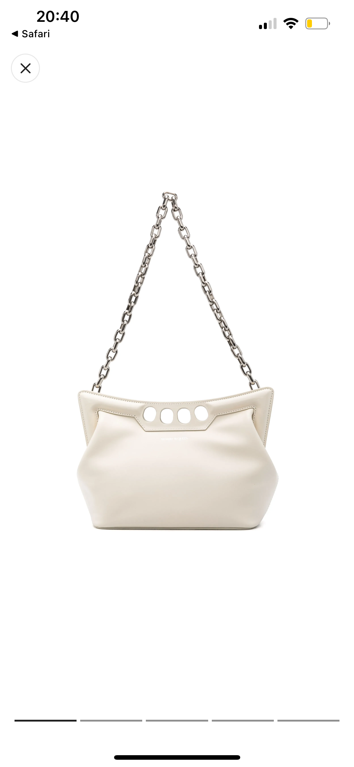 Alexander McQueen Ivory Shoulder Bag