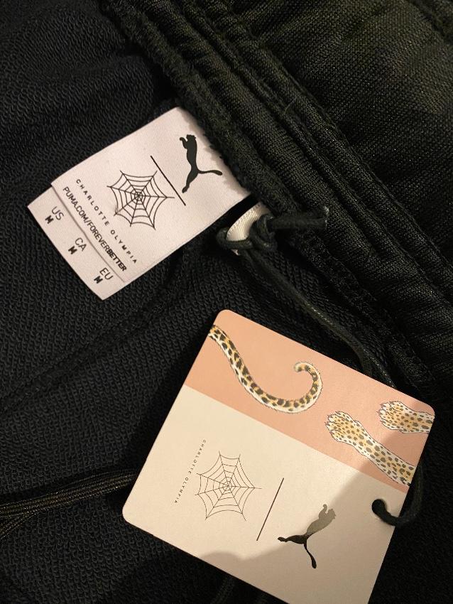 Charlotte Olympia x Puma drawstring black shorts