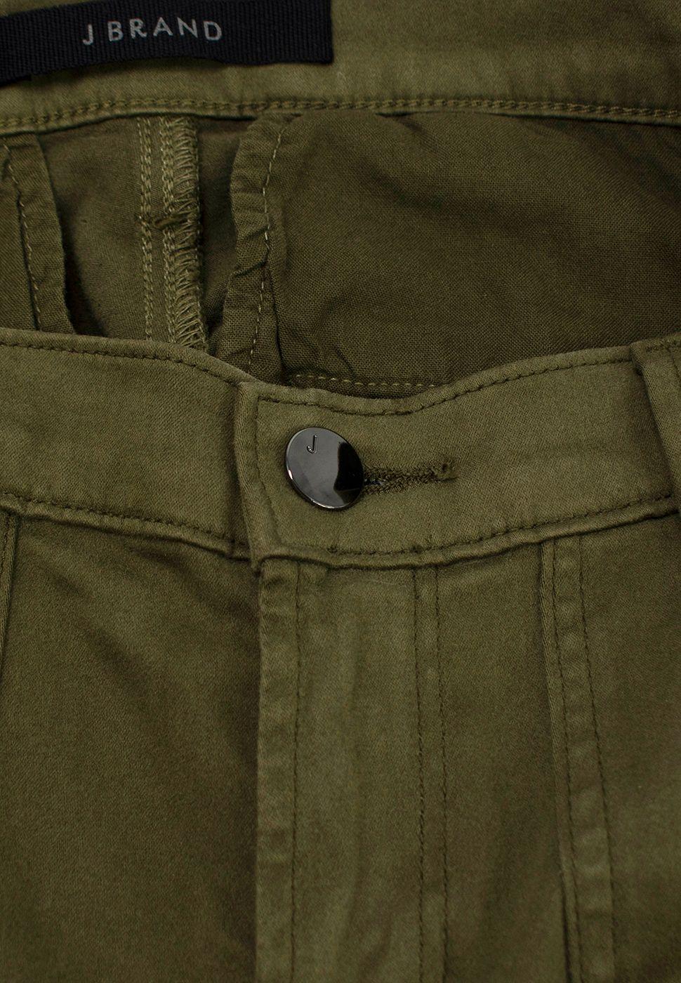 J Brand Khaki Arkin  Ankle Zip Trousers