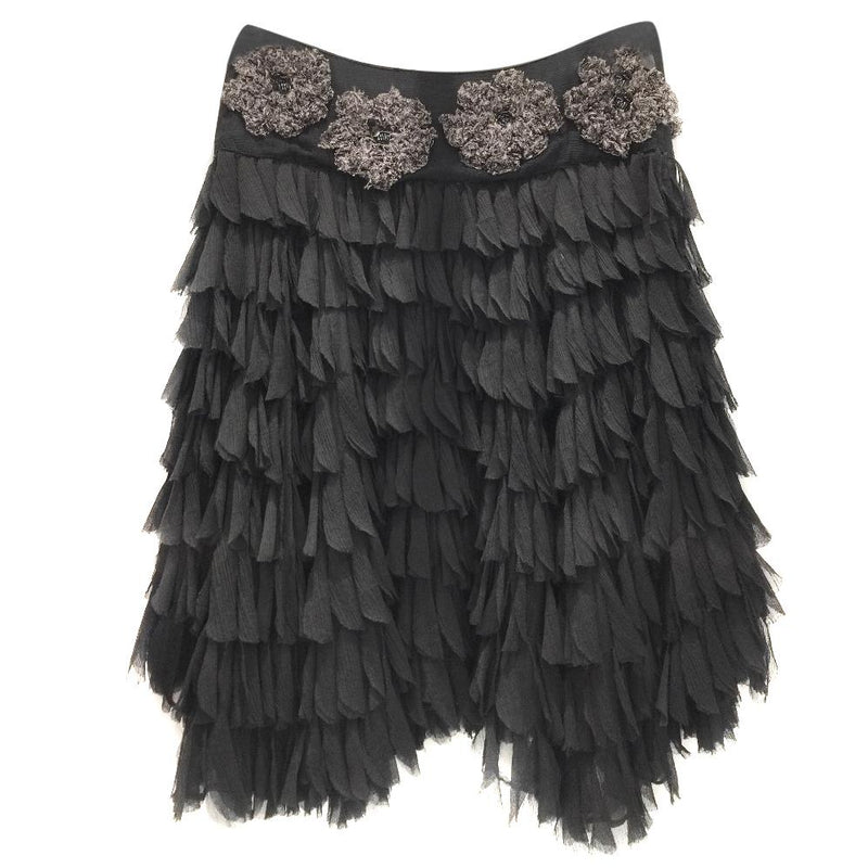 Eric Way Couture Silk Feathers Skirt