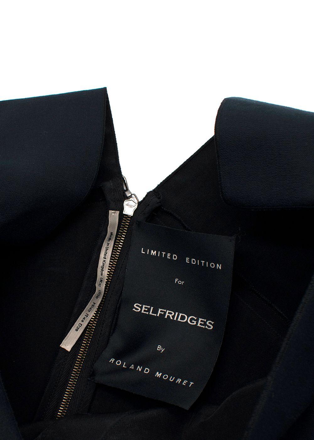 Limited Edition Selfridges x Roland Mouret Black Assymetric Hem Gown