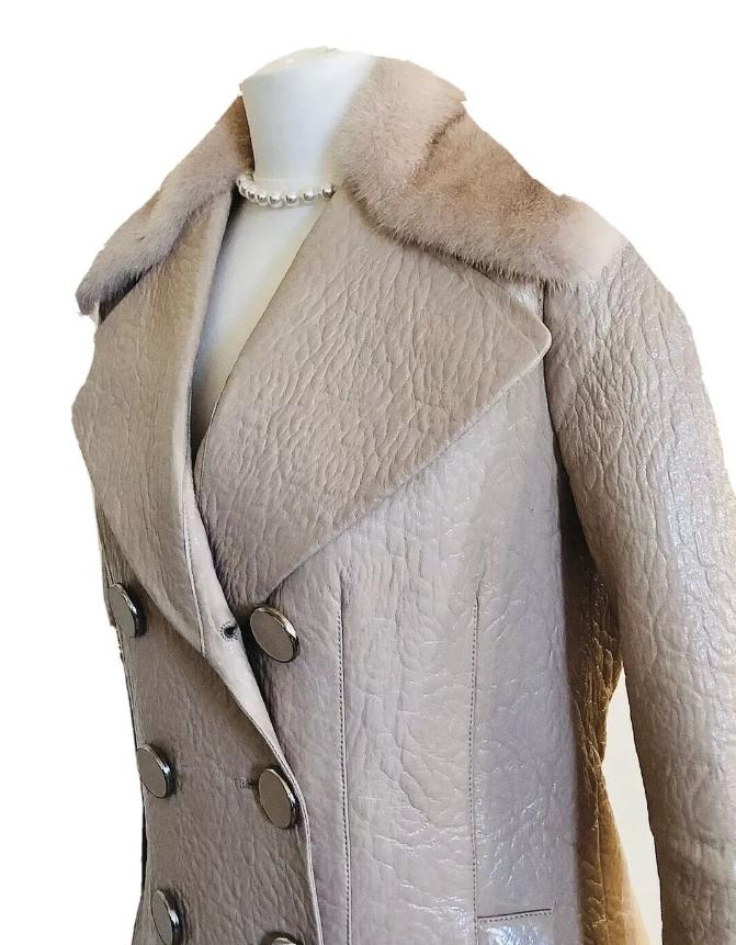 Alexander Mcqueen Coat With Mink Fur Collar