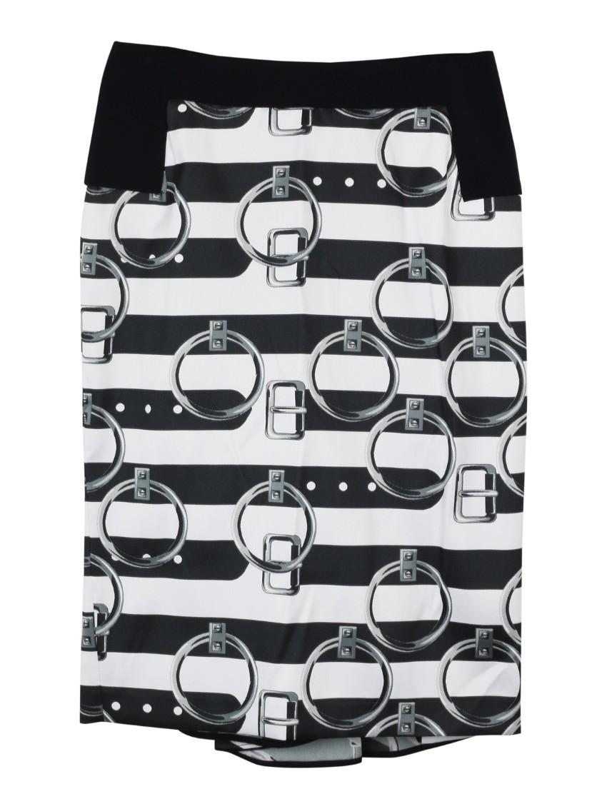 Giles handle print pencil skirt