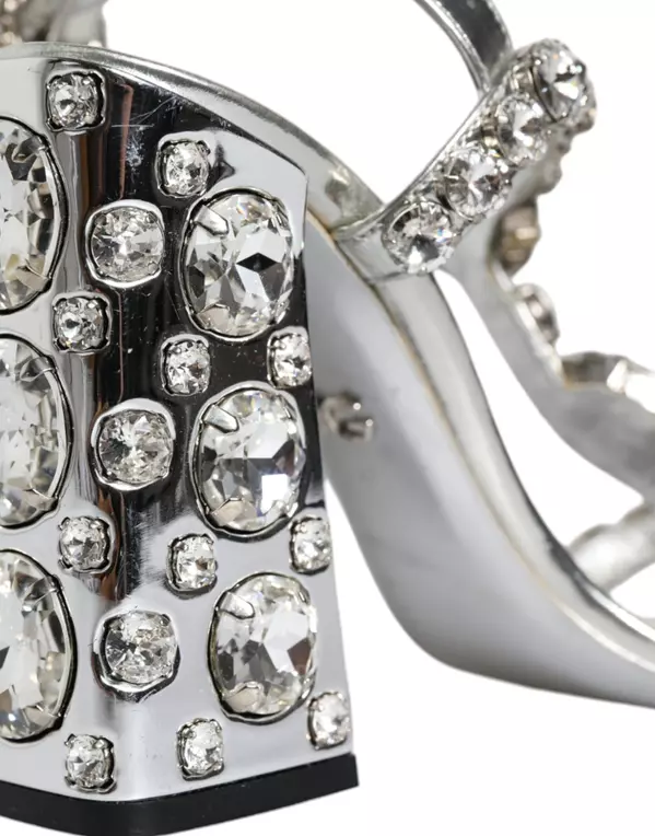 Dolce & Gabbana Embellished Silver Sandals