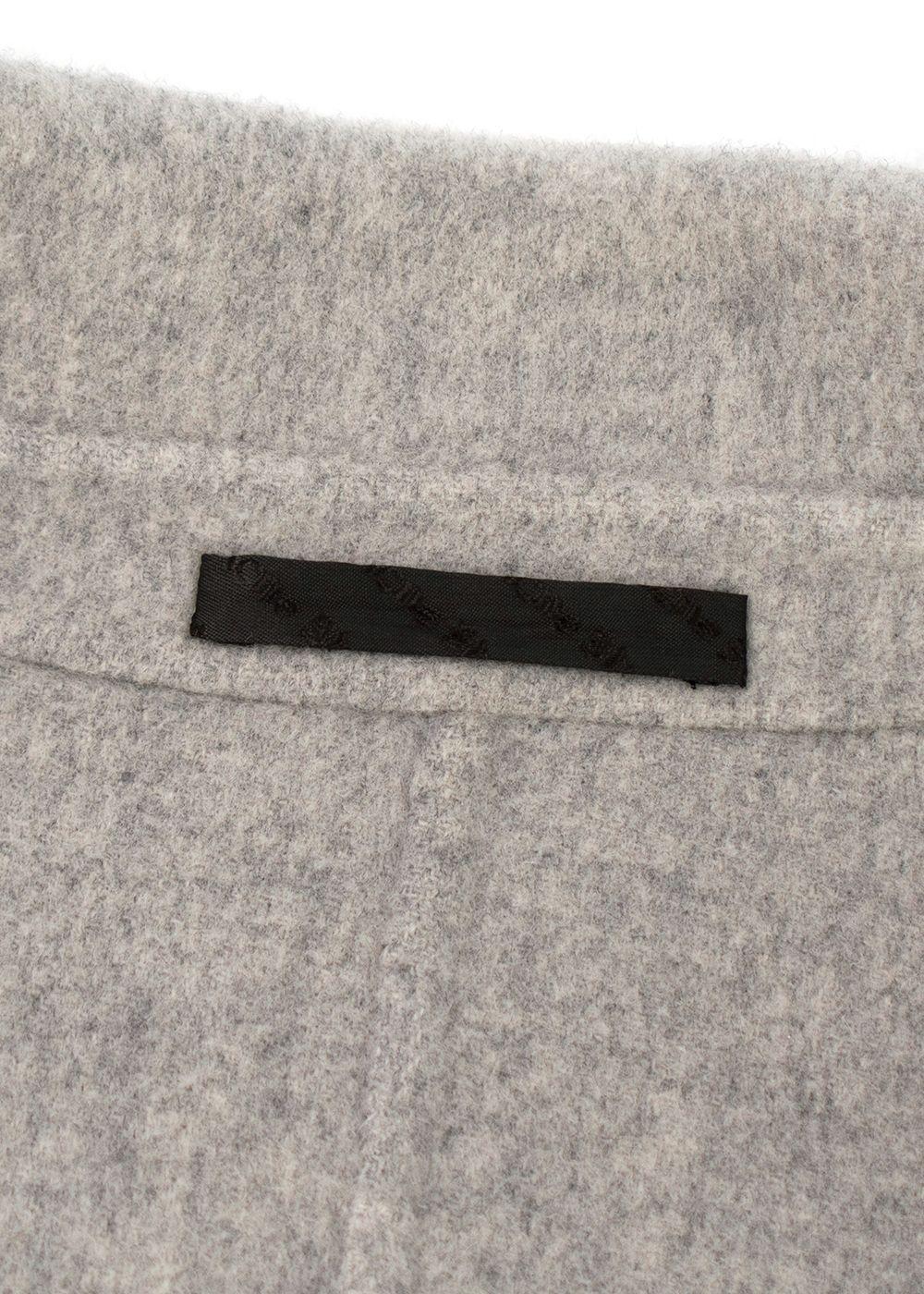 Acne Studios grey carise double face wool & cashmere coat