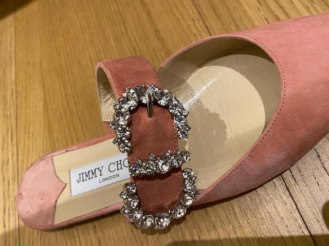 Jimmy Choo Candyfloss Suede Gee Flats