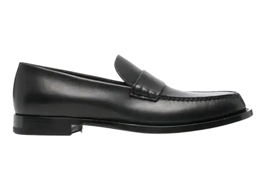 The Row Black Leather 20mm Novus loafers