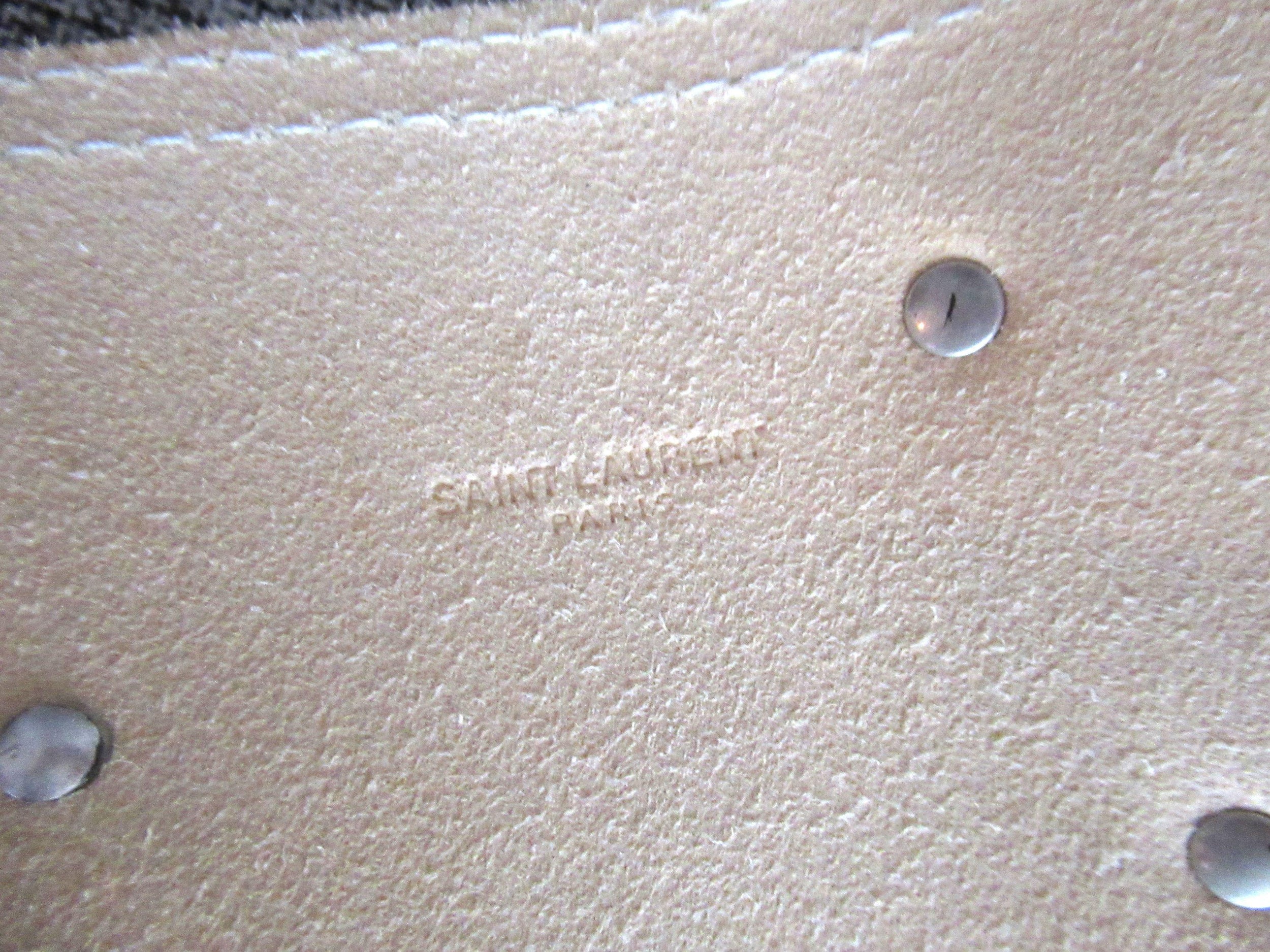Saint Laurent White Leather Western Corset Belt