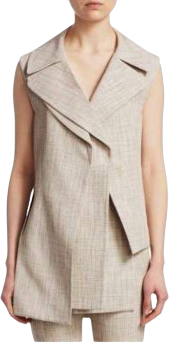 Victoria Beckham Beige Layered Vest