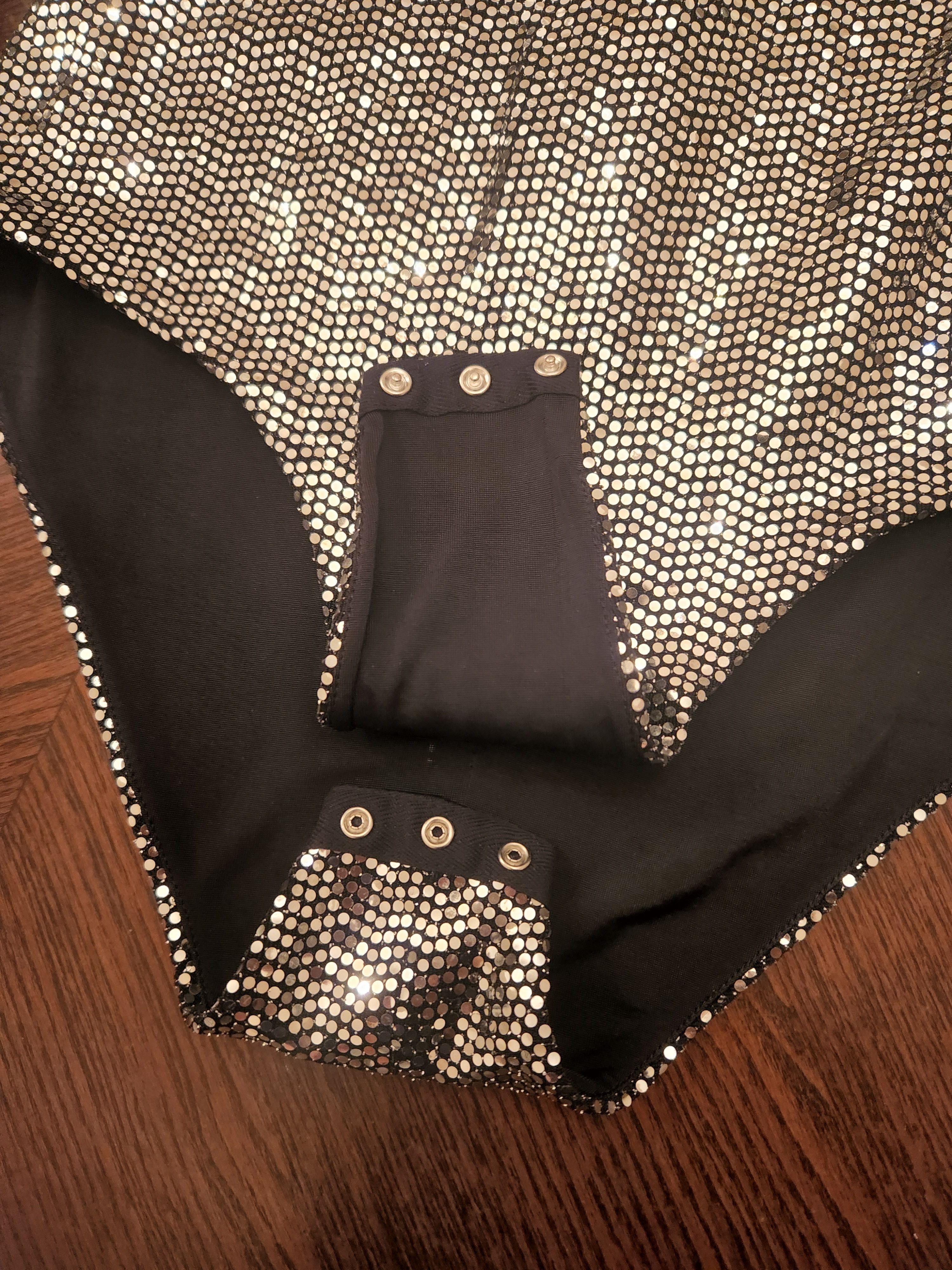 Silver Sequin Bodysuit