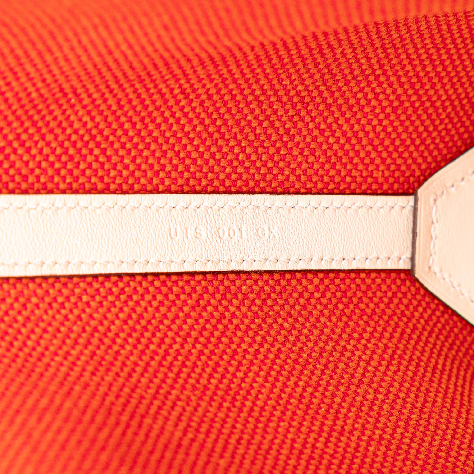 Hermes Orange Toile H and Swift Cabas H en Biais 40
