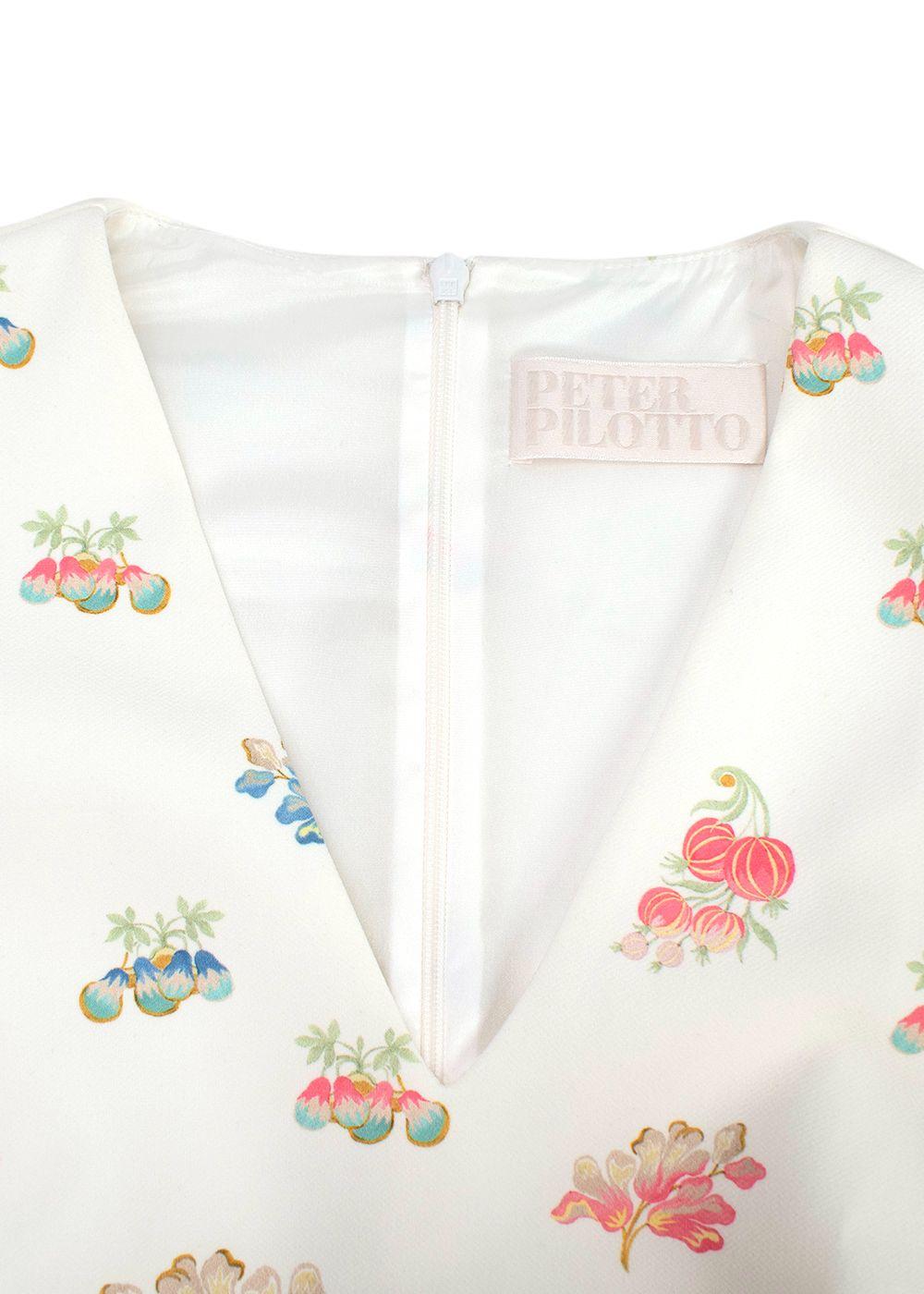 Peter Pilotto White Floral Mini Dress