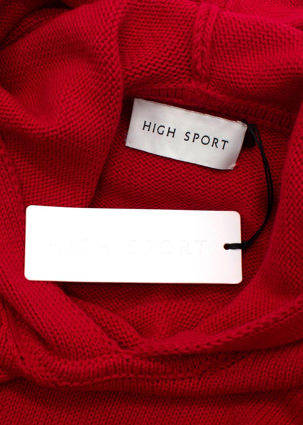 High Sport Red Parker Knit Hoodie