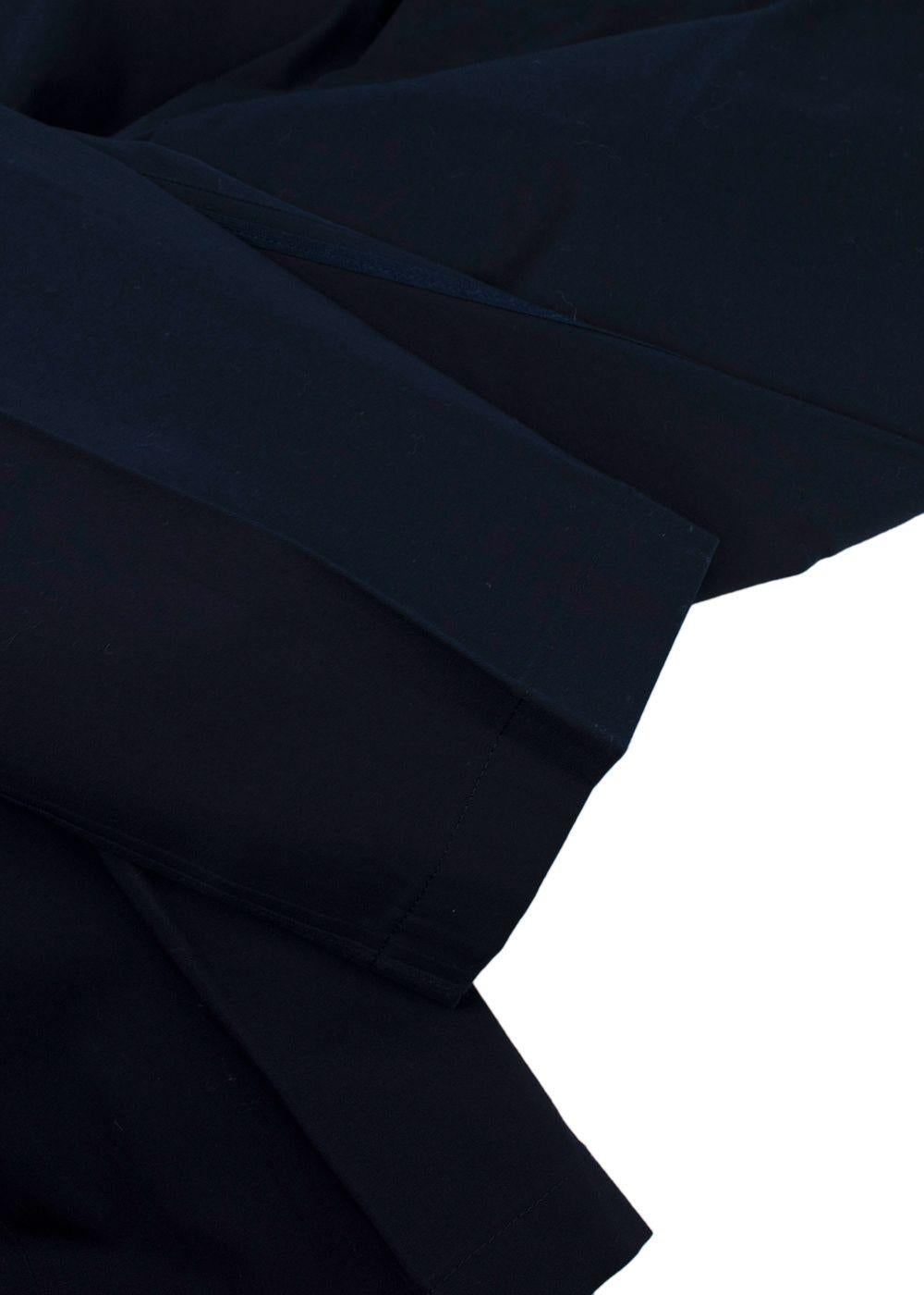 Lanvin Navy Cotton Tailored Trousers