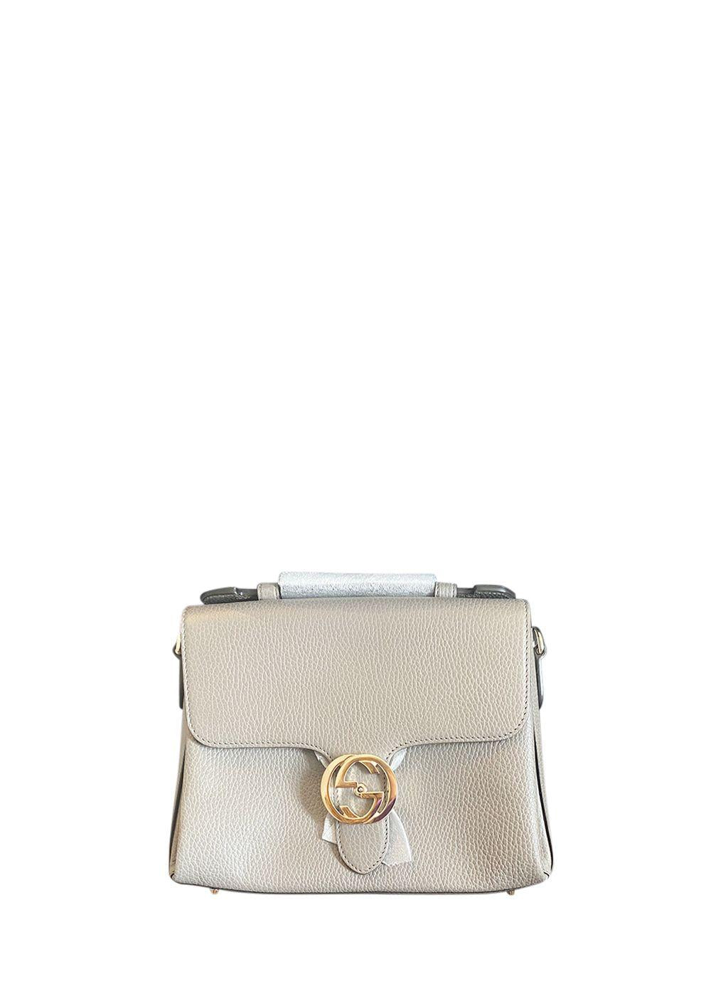 Interlocking G Grey Shoulder Bag