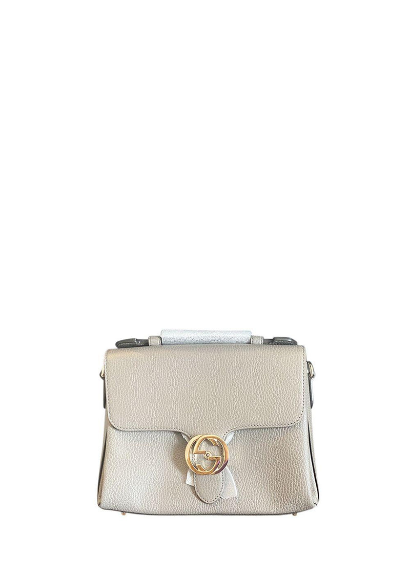 Interlocking G Grey Shoulder Bag