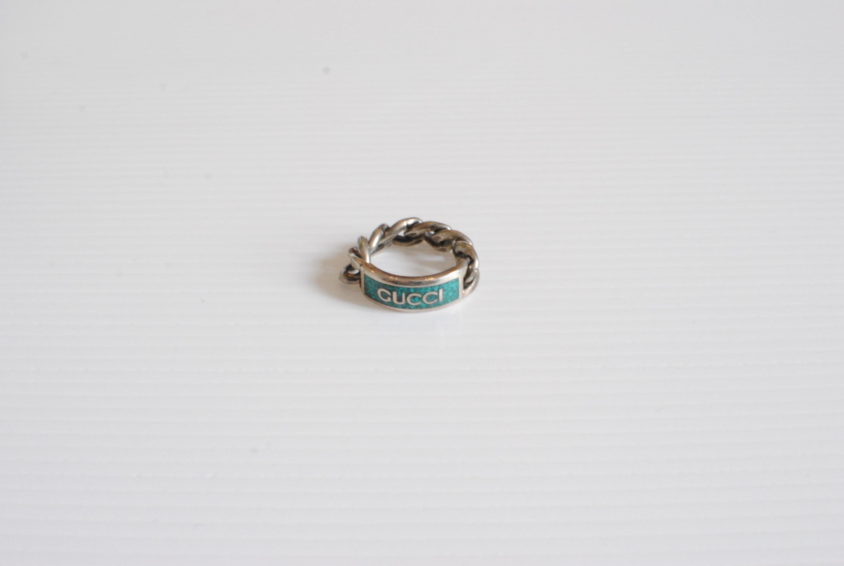 Gucci Silver Chain Link Ring