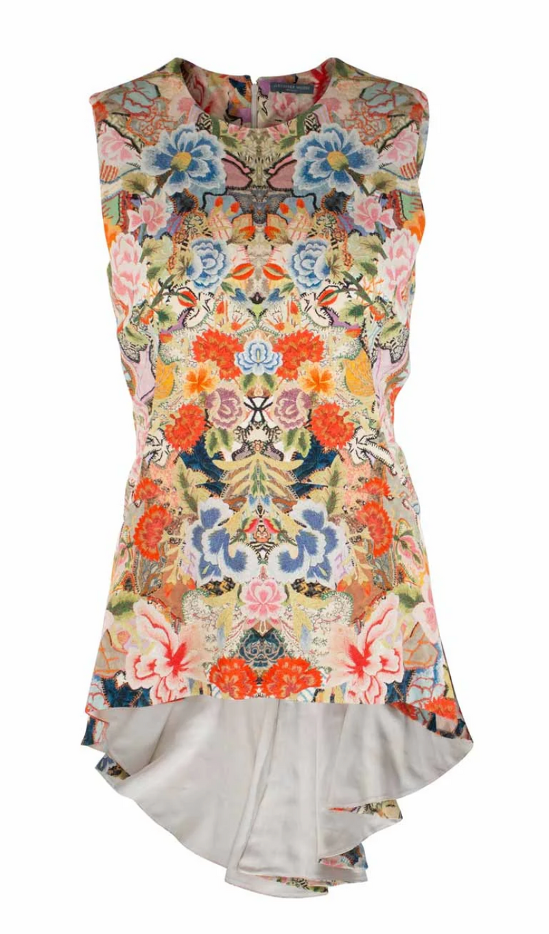 Alexander McQueen Floral Peplum Top