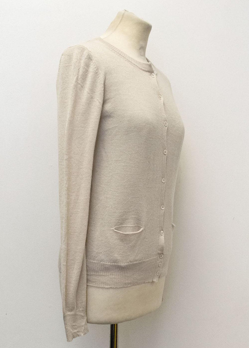 Patrizia Pepe Beige Cardigan with sewn in cami