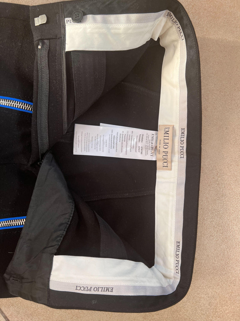 Emilio Pucci Black Zip Front Trousers