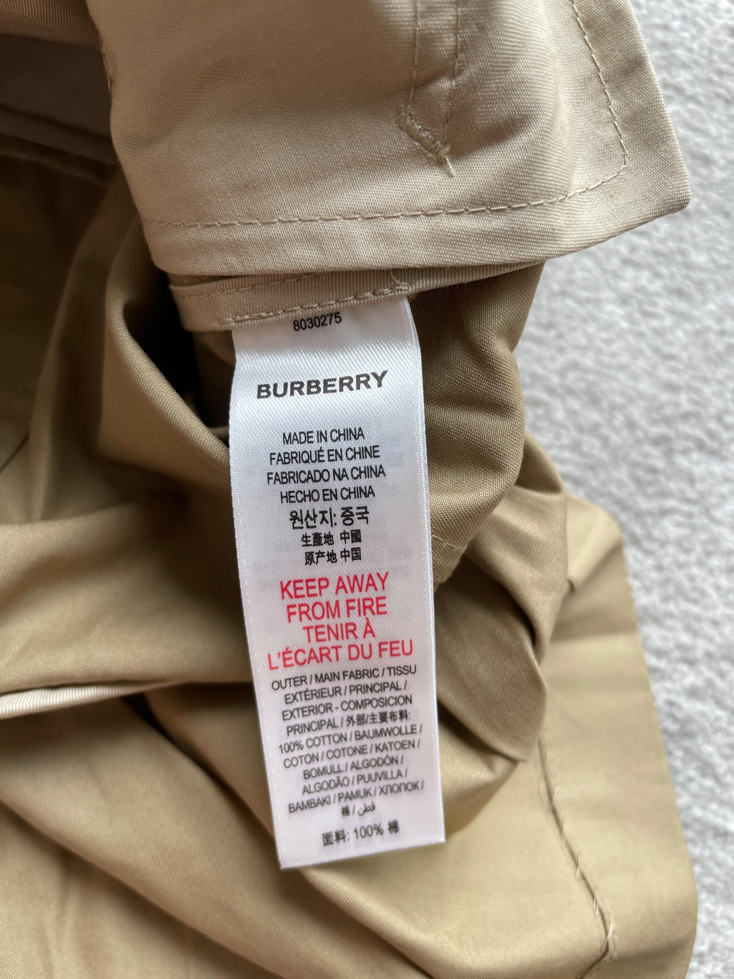 Honey cotton gabardine trench skirt